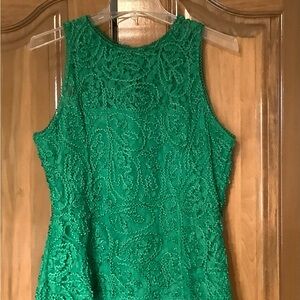 White House Black Market Green Lace tank top